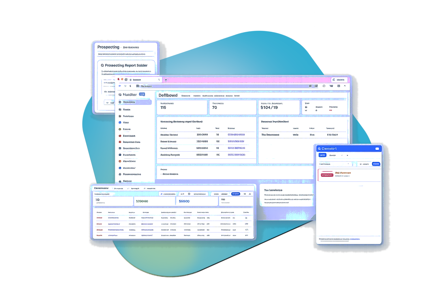 KundPro Medicare CRM and AMS dashboard showing client management, commissions, calendar, and prospecting tools for insurance agents