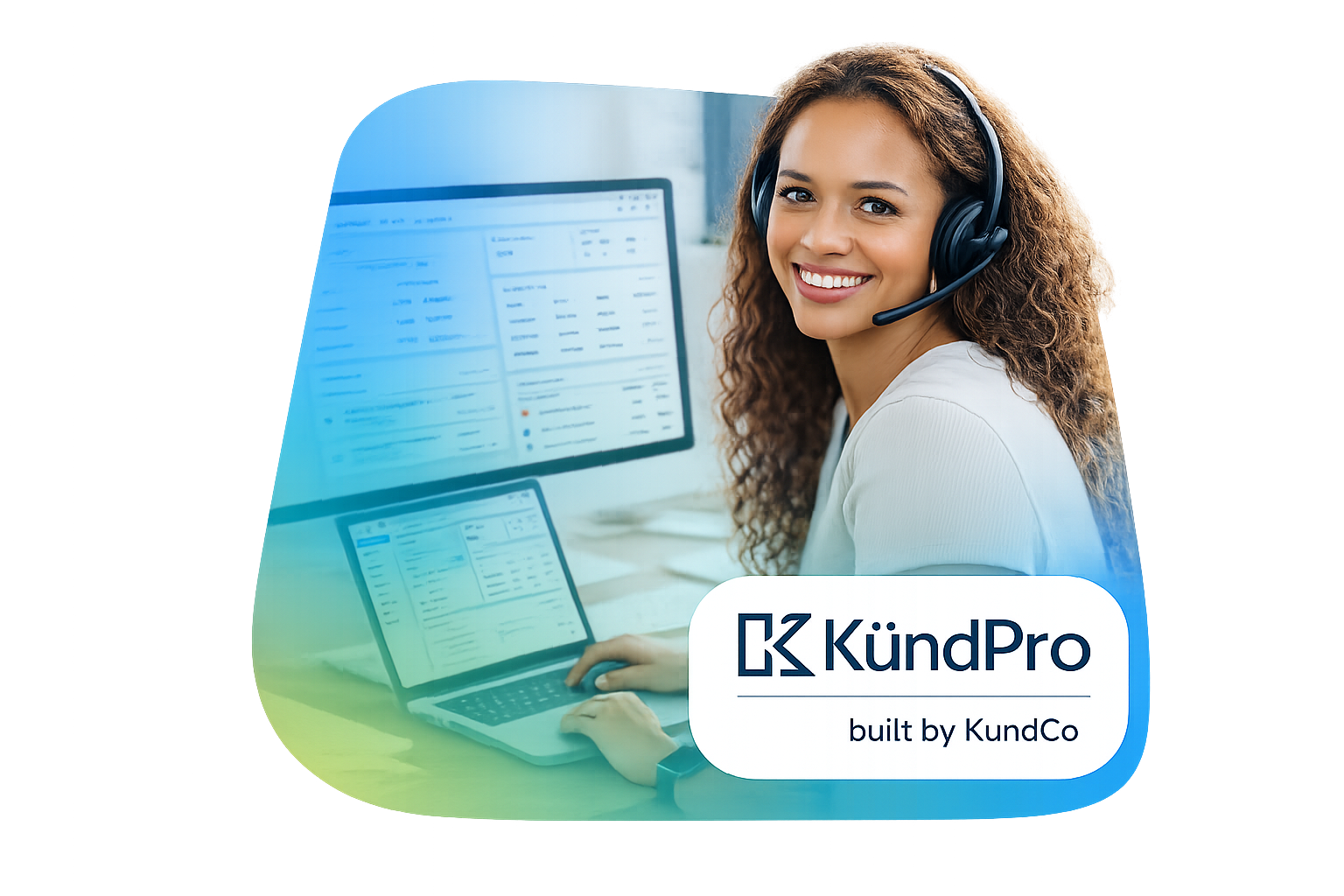Customer support agent using a CRM and AMS platform with dashboard interface for managing client data